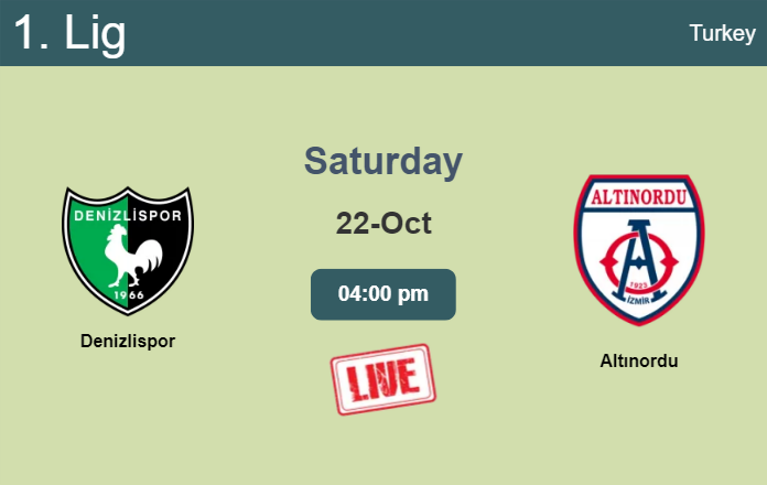 How to watch Denizlispor vs. Altınordu on live stream and at what time