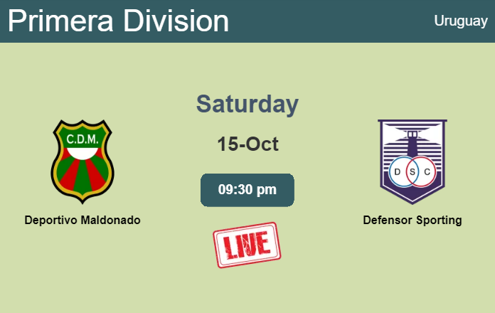 How to watch Deportivo Maldonado vs. Defensor Sporting on live stream and at what time