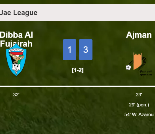 Ajman conquers Dibba Al Fujairah 3-1