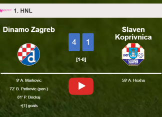 Dinamo Zagreb wipes out Slaven Koprivnica 4-1 . HIGHLIGHTS