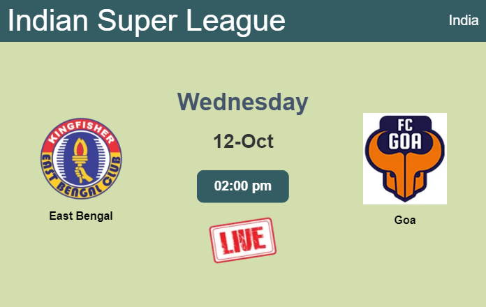 How to watch East Bengal vs. Goa on live stream and at what time