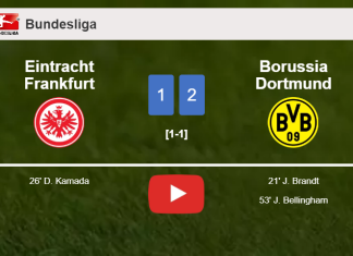 Borussia Dortmund conquers Eintracht Frankfurt 2-1. HIGHLIGHTS