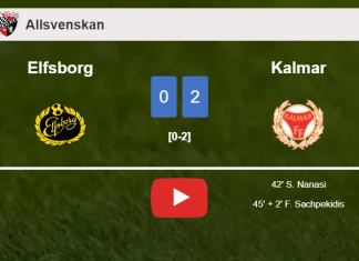 Kalmar tops Elfsborg 2-0 on Sunday. HIGHLIGHTS