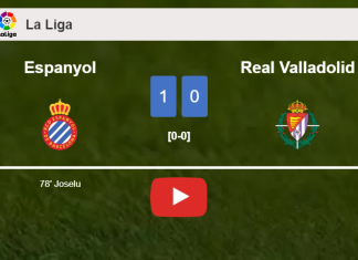 Espanyol overcomes Real Valladolid 1-0 with a goal scored by Joselu. HIGHLIGHTS