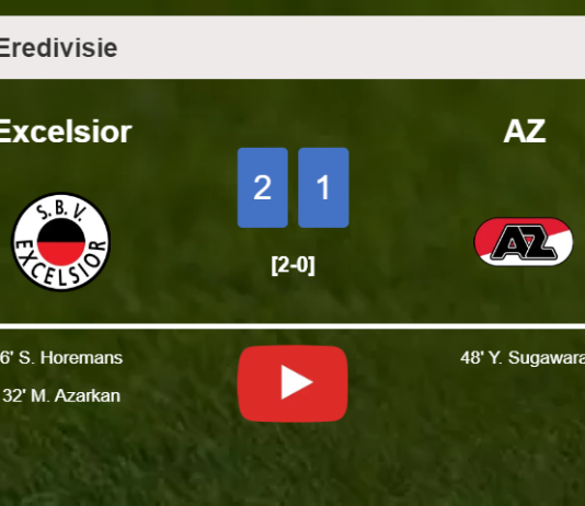Excelsior defeats AZ 2-1. HIGHLIGHTS