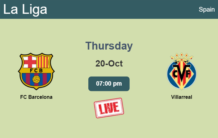 How to watch FC Barcelona vs. Villarreal on live stream and at what time