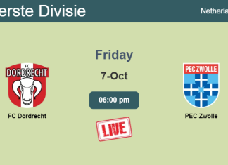 How to watch FC Dordrecht vs. PEC Zwolle on live stream and at what time
