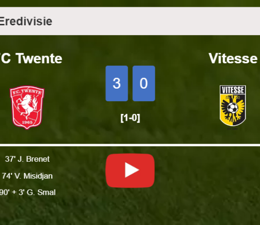 FC Twente defeats Vitesse 3-0. HIGHLIGHTS