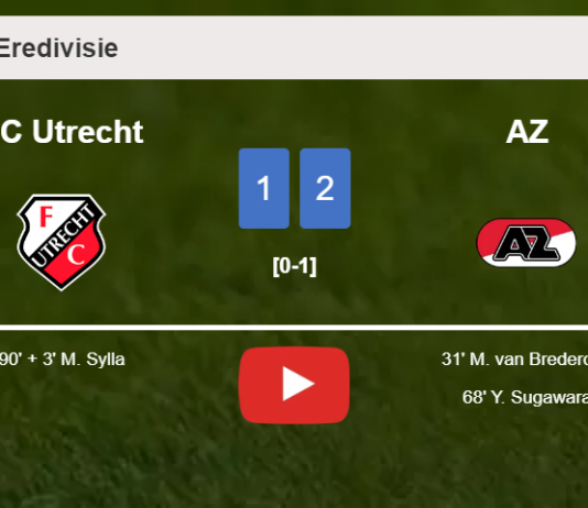 AZ steals a 2-1 win against FC Utrecht. HIGHLIGHTS
