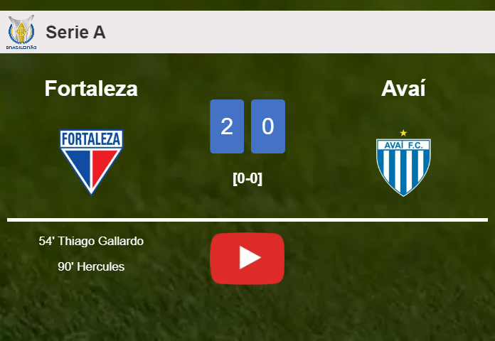 Fortaleza prevails over Avaí 2-0 on Sunday. HIGHLIGHTS