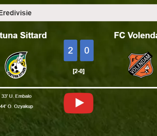 Fortuna Sittard conquers FC Volendam 2-0 on Sunday. HIGHLIGHTS