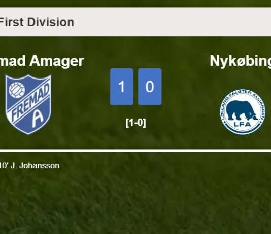 Fremad Amager overcomes Nykøbing 1-0 with a goal scored by J. Johansson