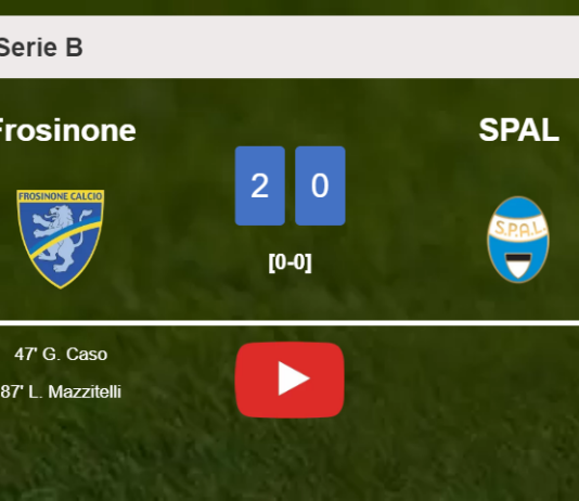 Frosinone tops SPAL 2-0 on Saturday. HIGHLIGHTS