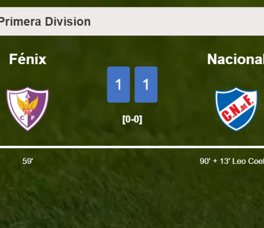 Nacional steals a draw against Fénix