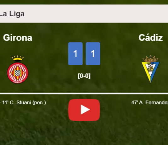 Girona steals a draw against Cádiz. HIGHLIGHTS