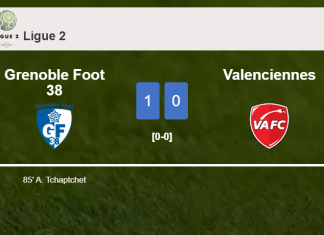 Grenoble Foot 38 overcomes Valenciennes 1-0 with a late goal scored by A. Tchaptchet