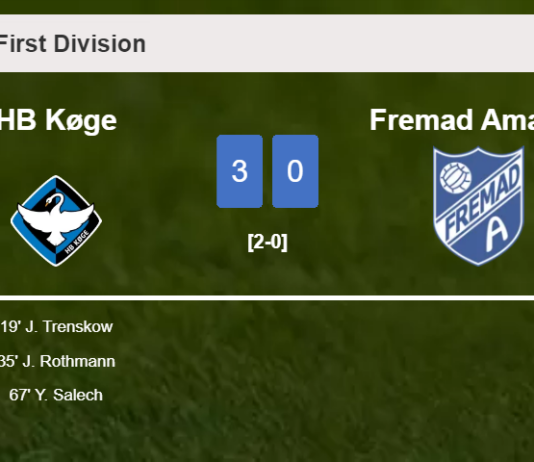 HB Køge defeats Fremad Amager 3-0