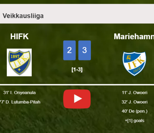Mariehamn prevails over HIFK 3-2. HIGHLIGHTS