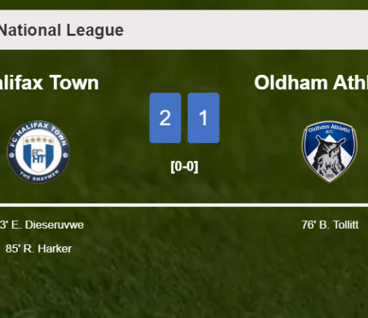 Halifax Town steals a 2-1 win against Oldham Athletic