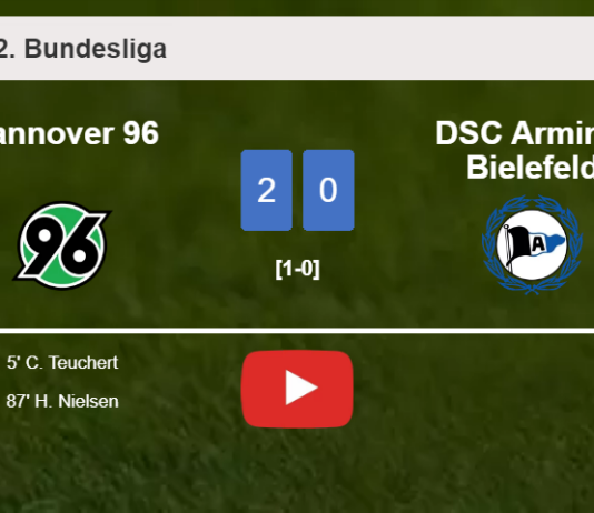 Hannover 96 surprises DSC Arminia Bielefeld with a 2-0 win. HIGHLIGHTS