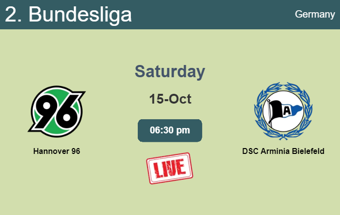 How to watch Hannover 96 vs. DSC Arminia Bielefeld on live stream and at what time