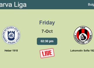 How to watch Hebar 1918 vs. Lokomotiv Sofia 1929 on live stream and at what time