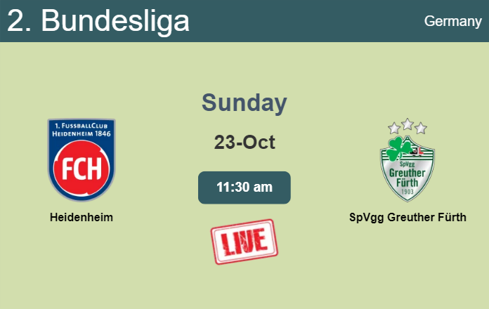 How to watch Heidenheim vs. SpVgg Greuther Fürth on live stream and at what time