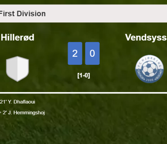 Hillerød tops Vendsyssel 2-0 on Saturday