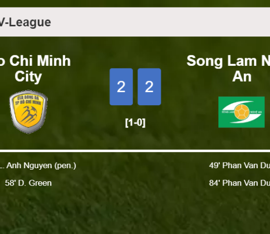 Ho Chi Minh City and Song Lam Nghe An draw 2-2 on Sunday