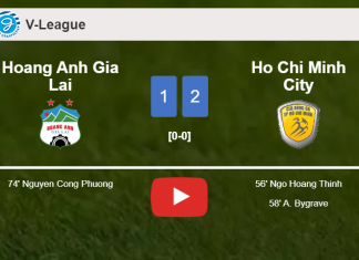 Ho Chi Minh City beats Hoang Anh Gia Lai 2-1. HIGHLIGHTS