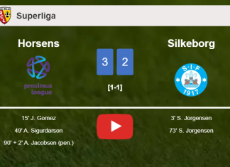 Horsens defeats Silkeborg 3-2. HIGHLIGHTS
