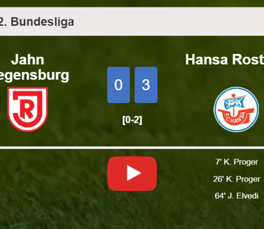 Hansa Rostock conquers Jahn Regensburg 3-0. HIGHLIGHTS