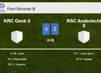 KRC Genk II overcomes RSC Anderlecht II 3-2