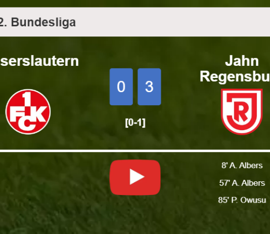 Jahn Regensburg beats Kaiserslautern 3-0. HIGHLIGHTS