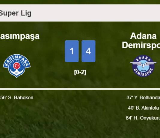 Adana Demirspor defeats Kasımpaşa 4-1