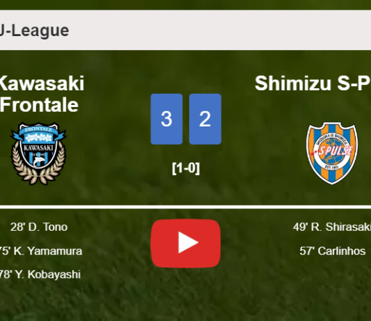 Kawasaki Frontale prevails over Shimizu S-Pulse after recovering from a 1-2 deficit. HIGHLIGHTS