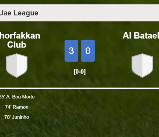 Khorfakkan Club prevails over Al Bataeh 3-0