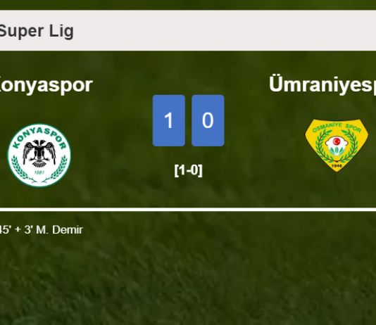 Konyaspor defeats Ümraniyespor 1-0 with a goal scored by M. Demir
