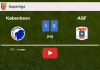 København overcomes AGF 1-0 with a goal scored by L. Lerager. HIGHLIGHTS