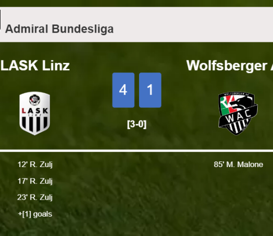 LASK Linz crushes Wolfsberger AC 4-1 with a superb match