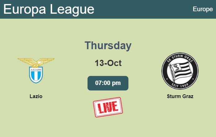 How to watch Lazio vs. Sturm Graz on live stream and at what time