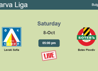 How to watch Levski Sofia vs. Botev Plovdiv on live stream and at what time