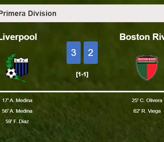 Liverpool overcomes Boston River 3-2