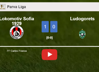 Lokomotiv Sofia 1929 defeats Ludogorets 1-0 with a goal scored by C. Franca. HIGHLIGHTS
