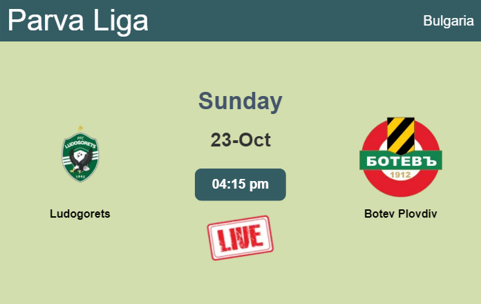 How to watch Ludogorets vs. Botev Plovdiv on live stream and at what time