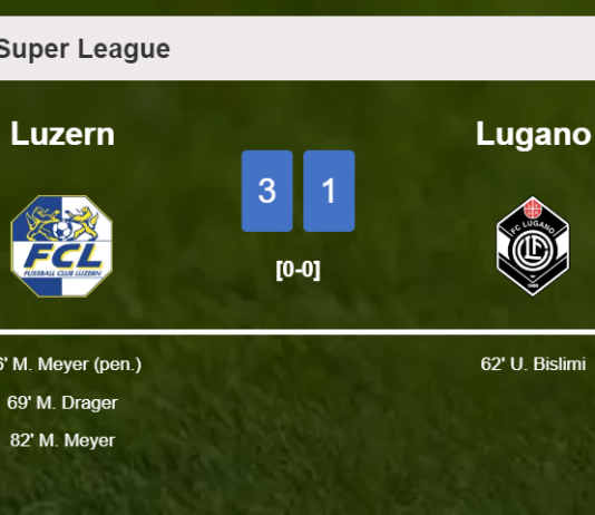 Luzern tops Lugano 3-1 with 2 goals from M. Meyer