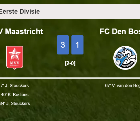 MVV Maastricht defeats FC Den Bosch 3-1 with 2 goals from J. Steuckers