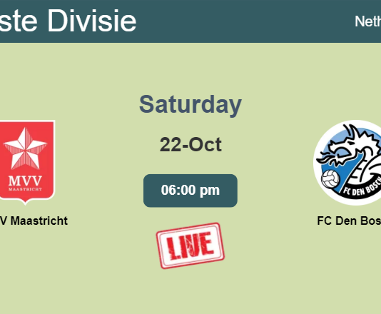 How to watch MVV Maastricht vs. FC Den Bosch on live stream and at what time