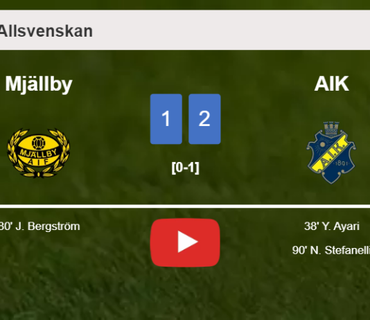 AIK seizes a 2-1 win against Mjällby. HIGHLIGHTS