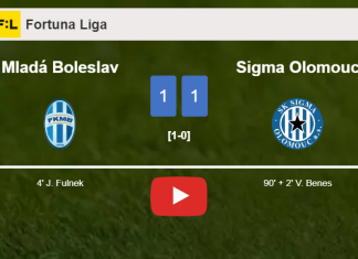 Sigma Olomouc snatches a draw against Mladá Boleslav. HIGHLIGHTS